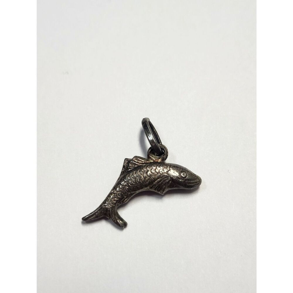 Sterling Silver Fish Pendant 925 Italy